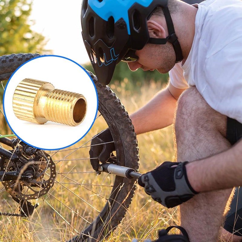 KIEVODE 5 PCS Bike Presta Valve Adapter - Convert Presta Valve to Schrader, Works with Air Compressors, Pumps, and More, Brass Tool for Mountain and Road Bicycles - Image 4